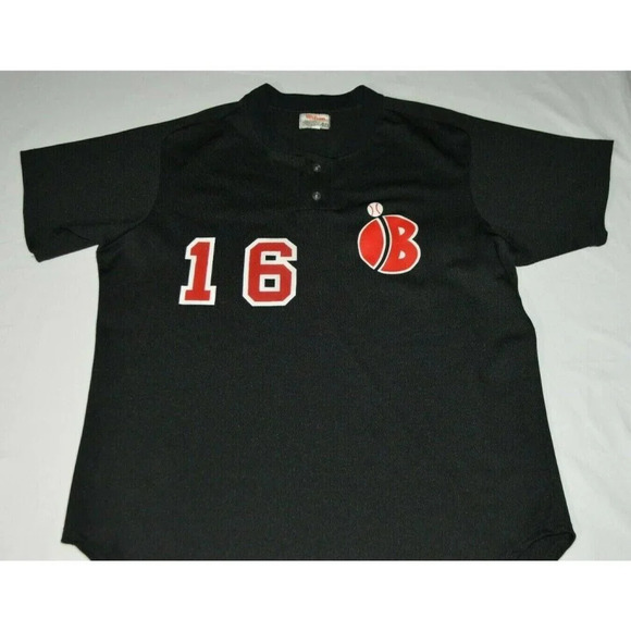 Vintage Wilson Organized High School Baseball Jersey #16 Pullover Black Size 48 - Picture 1 of 4